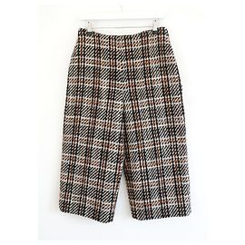 Calça culotte grossa de tweed Valentino. Marrom