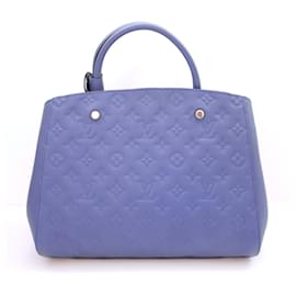 Louis Vuitton-Louis Vuitton Montaigne Monogram Bag Blue Jean-Blue