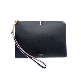 THOM BROWNE Pochettes T.  Cuir Noir