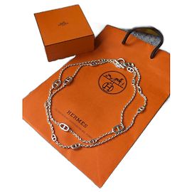 Hermès Farandole 120 Collana Lunga cm Argento 925 borsa a scatola H104568B Silver hardware