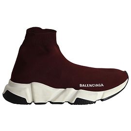 Balenciaga Baskets Speed en Polyester Bordeaux Bordeaux