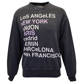 Moletom Anine Bing City Love Crewneck em algodão cinza Cinza
