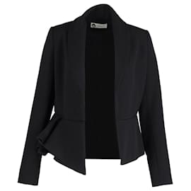 Lanvin Schößchenblazer aus schwarzer Wolle Schwarz