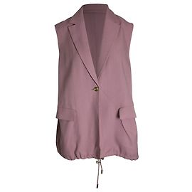 Acne Studios Chaleco largo abotonado de viscosa rosa pastel Otro