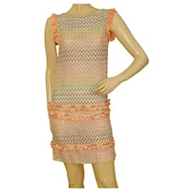 Missoni-Missoni Mare Multicolored Sleeveless Ruffled Mini length Dress Size 40-Multiple colors