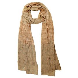 Missoni Pinkish Nude Metallic Shine - Bufanda rectangular larga de punto con brillo Rosa