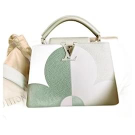 Louis Vuitton-Capucines BB Flower Power Jade Nieve-Verde claro