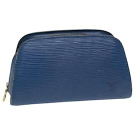 Louis Vuitton-LOUIS VUITTON Epi Dauphine PM Beutel Blau M48445 LV Auth th3874-Blau