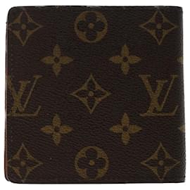 Louis Vuitton-LOUIS VUITTON Monogram Portefeuille Marco Bifold Wallet M61675 LV Auth 49878-Monograma