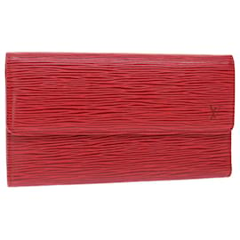 Louis Vuitton-LOUIS VUITTON Epi Porte Tresor International Long Wallet Red M63387 auth 50314-Red