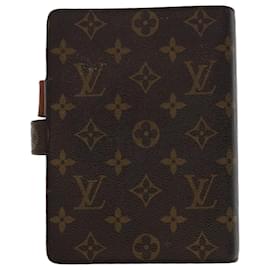 Louis Vuitton-LOUIS VUITTON Monogramm Agenda MM Tagesplaner Cover R20105 LV Auth 49871-Monogramm