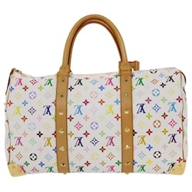 Louis Vuitton-LOUIS VUITTON Monograma Multicolor Keepall 45 Boston Bag M92641 Autenticação de LV 49917NO-Branco