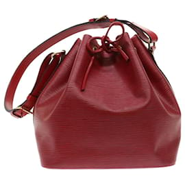 Louis Vuitton-LOUIS VUITTON Epi Petit Noe Shoulder Bag Red M44107 LV Auth 49850-Red