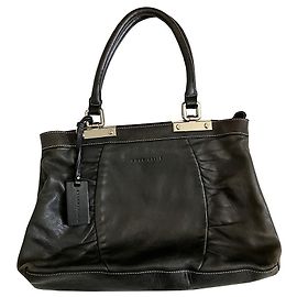 Autre Marque Bolsa de ombro em couro preto antracite Preto Outro