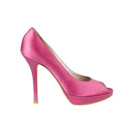 Dior-Zapatos de salón Dior con punta abierta-Rosa
