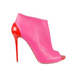 Alexander McQueen Peeptoe Ankle Boots Pink