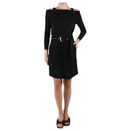 Isabel Marant-Black belted suede skirt - size FR 36-Black