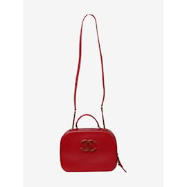 Chanel-Rotes Coco-Mark-Leder 2Way Handtasche-Rot