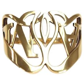 Alexander Mcqueen Bague doublée siglée dorée Doré