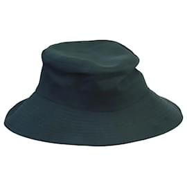 Hermès-Cappello bucket grigio con piccolo dettaglio logo ricamato-Grigio