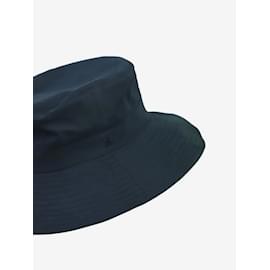 Hermès-Grey bucket hat with small embroidered logo detail-Grey