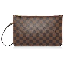 Louis Vuitton-Louis Vuitton Pochette Damier Ebene Neverfull Marrom-Marrom