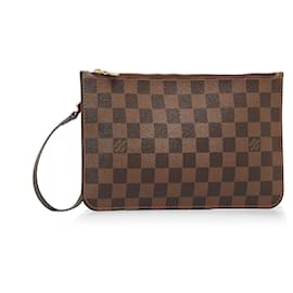 Louis Vuitton-Louis Vuitton Pochette Damier Ebene Neverfull Marrom-Marrom