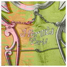 Hermès-Hermes Brown L'Instruction DV Roy Silk Scarf-Brown