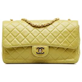 Chanel-Chanel Green Medium Classic Lambskin Single Flap-Green,Light green