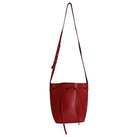 Bolsa balde com cordão Mansur Gavriel em couro vermelho Vermelho