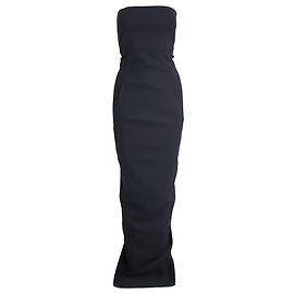 Rick Owens Abito Trägerloses Kleid aus schwarzer Viskose Schwarz