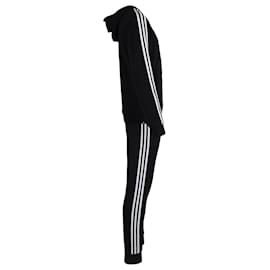 Adidas-Adidas-Trainingsanzug mit geripptem Einsatz aus schwarzem Polyester-Schwarz