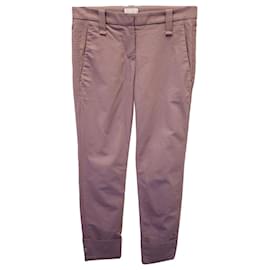 Brunello Cucinelli-Brunello Cucinelli Pants in Purple Cotton-Other