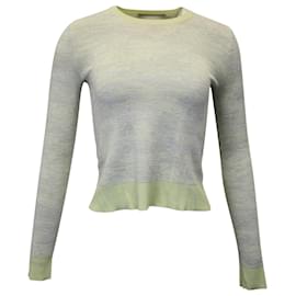 Jason Wu-Jason Wu Knitted Sweater in Yellow Green Polyester-Other