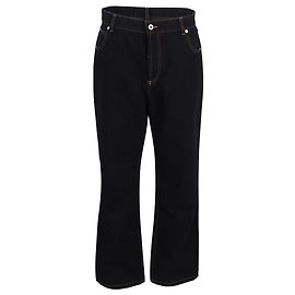 Jeans Loewe com bolso de couro com anagrama em algodão preto Preto
