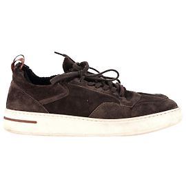 Loro Piana Baskets basses Newport Walk en daim marron Marron