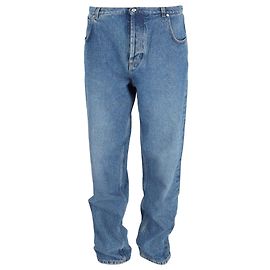 Jeans Loewe com bolso de couro com anagrama em algodão azul Azul