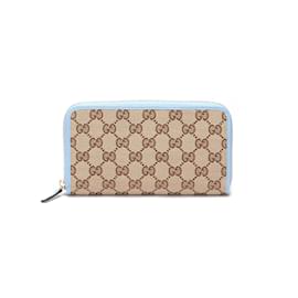 Gucci D Ring Key Case Blooms GG Pink/Brown in Coated Canvas with Aged  Silver-tone - US