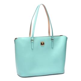 MCM-Leather Tote Bag-Green
