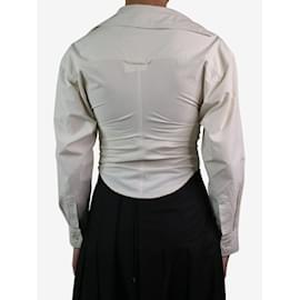Jacquemus-Blusa corsetto color crema - taglia S-Crudo