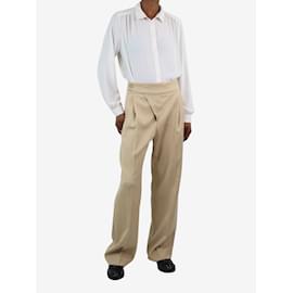 Autre Marque-Neutral wool-blend trousers - size XS-Other