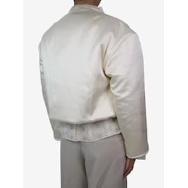 Autre Marque-Cream cropped bomber jacket - size S-Cream