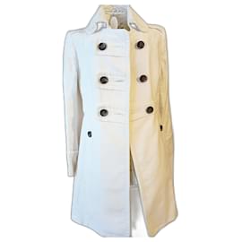 Autre Marque Abrigo Mango MGN Blanco de Algodón Blanco