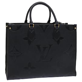Louis Vuitton-Bolsa LOUIS VUITTON Monogram Empreinte On The Go MM 2Way Black M45595 auth 49493NO-Preto