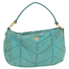 Prada-PRADA Shoulder Bag Nylon Light Blue Auth 50150-Light blue