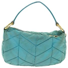 Prada-PRADA Shoulder Bag Nylon Light Blue Auth 50150-Light blue