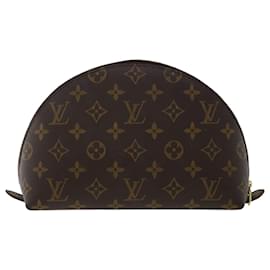 Louis Vuitton-LOUIS VUITTON Monogram Trousse Demi Ronde Cosmetic Pouch M47520 LV Auth 49625-Monogram