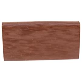 Fendi-FENDI Long Wallet Leather Brown Auth 50286-Brown