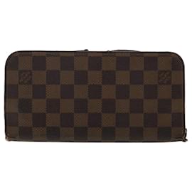 Louis Vuitton-Portafoglio lungo LOUIS VUITTON Damier Ebene Portefeuille Insolite N63071 Autentico3887-Altro