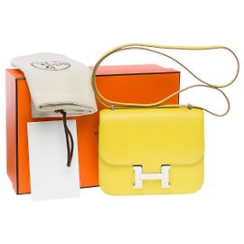 Hermès HERMES Constance Bag in Yellow Leather - 101390 Yellow